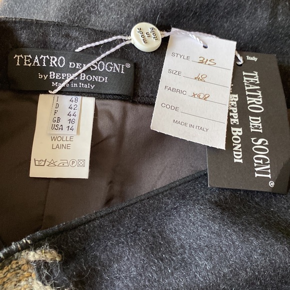 Teatro Del Sogni Made in Italy 🇮🇹 Beautiful Wool Skirt New WithTags - Picture 5 of 12